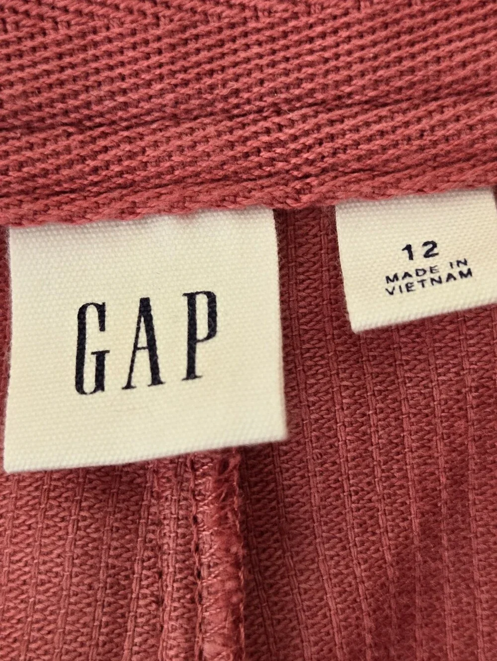 GAP Corduroy Mini Skirt Womens 12 Pink Full Zip Front Cotton A-Line Magenta New